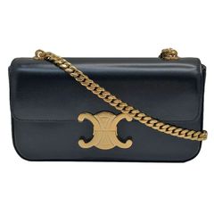【CELINE】チェーンショルダーバッグ クロード シャイニーカーフ CELINE】チェーンショルダーバッグ クロード シャイニーカーフ