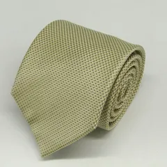 シャルル・ジョルダン ブランド ネクタイ シルク 小紋柄 ドット柄 PO メンズ イエロー CHARLES JOURDAN 【中古】