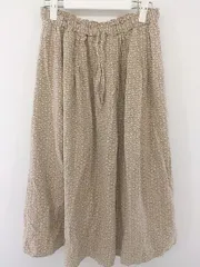 ◇ Samansa Mos2 サマンサモスモス 総柄 ロング ギャザー スカート サイズF ベージュ ブラウン レディース  【中古】 【1206280004434】