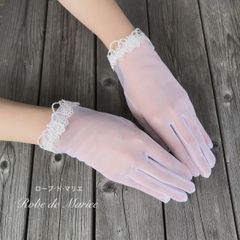 【試作品アウトレット】小さな薔薇レースのオーガンジーショートグローブ