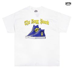DEATH ROW RECORDS × THA DOGG POUND DPG SHOE Tシャツ【WHITE】(デスロウレコード DPG ザドッグパウンド SNOOP DOGG スヌープドッグ DAZ KURUPT ロゴ 半袖 ショートスリーブ)
