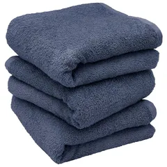 hiorie(ヒオリエ) ミニバスタオル 日本製 ホテルスタイルタオル 3枚セット ネイビー 50×100cm 無地 瞬間吸水 小さめ タオル セット 耐久性 綿100% 【選べる18色】 泉州タオル 1