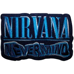 オフィシャル バンドワッペン ニルヴァーナ NIRVANA Nevermind Wavy Cut-Out ネイビーブルー