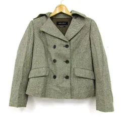 ボールジー トレンチコート アウター ショートコート ジャケット カシミヤ混 レディース ﾌﾘｰサイズ 茶×白 BALLSEY 【中古】のサムネイル