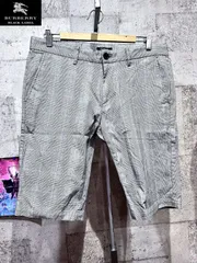 美品 バーバリーブラックレーベル ストレッチ グレンチェック ハーフパンツ 85 BURBERRY BLACK LABEL ショーツ