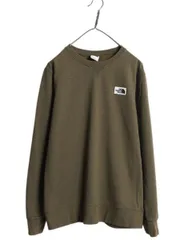 【お得なクーポン配布中!】 US企画 ノースフェイス ワンポイント スウェット メンズ М The North Face トレーナー 裏起毛 スエット アウトドア 薄手 カーキ オリーブ