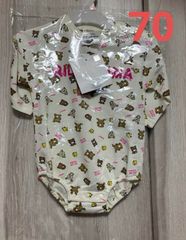 リラックマ　ロンパース　総柄　70サイズ　ベビー　新品
