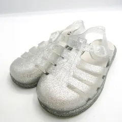 ザラ サンダル グルカサンダル ラバー クリア バックストラップ ラメ 靴 キッズ 女の子用 30サイズ シルバー ZARA 【中古】