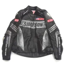シンプソン新品未使用品ライダースジャケット黒 Lサイズラスト1点