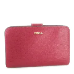 フルラ FURLA 二つ折り財布 ウォレット 小銭入れあり レザー 革 ロゴ 赤 レッド ワイン 922605 /CK20 ■GY18