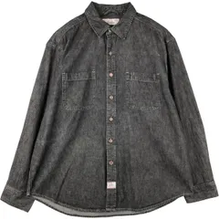 古着 リーバイス Levi's LEVI STRAUSS Signature 長袖 ブラックデニムシャツ メンズXXL相当/eaa589125