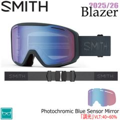 25-26 スミス ブレーザー スレート SMITH BLAZER SLATE PHOTOCHROMIC BLUE SENSOR MIRROR - スキー スノーボード ゴーグル 25-26-GG-SMT