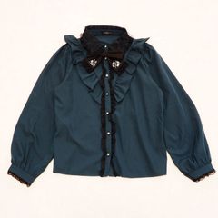 【NOEMIE ノエミー】 ブラウス★Mサイズ★グリーン★ 量産型★ ロリータ★ゴシック★レディース