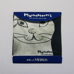 メガネ拭き マンハッタナーズ ワインピングクロス MAN-15 Manhattaner's (マンハッタナーズ） めがね拭き スマホ拭き クリーナー クロス 猫 ねこ