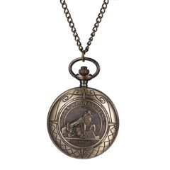 Popular Bronze Retro Pocket Watch with Pendant Chain and Lid - Waterproof: Perfect for Birthdays, Anniversaries, Christmas, or as a Gift for Railroads.