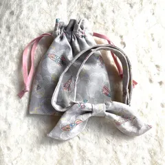 おヒゲ蝶ネクタイ　リバティ生地使用　キッズ蝶ネクタイ　ロケットダンス　ロケット柄　入園式　入学式　発表会　お誕生日　入園入学準備