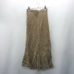 ◇ Θ LOWRYS FARM ローリーズファーム ウエストゴム 膝丈 フレアー スカート サイズM ブラウン レディース E  【1409240052708】