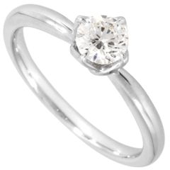 俄 NIWAKA 結 YUI リング 指輪 ダイヤモンド 0.31ct 約8号 Pt900 3.0g【中古】