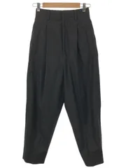 beautiful people ビューティフルピープル 21AW ブリティッシュメランジフランネルワンタックパンツ ブラック 34 1135105005