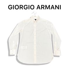 GIORGIO ARMANI ジョルジオアルマーニ LUXURY 長袖 シャツ ホワイト size 40 メンズ 国内正規品