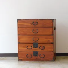 ★時代家具調★小抽斗★小箪笥 和箪笥 整理箪笥 小引き出し 和室 古民具★585h23 時代家具調 欅材 車箪笥 和タンス 小箪笥 抽斗 引き出し6杯 帳簿入れ