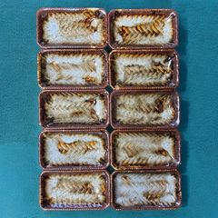 【10客セット】小皿 焼物 豆皿 角皿 四角皿 盛り皿 飾り皿 和食器 骨董品 アンティーク
