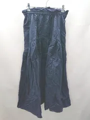 ◇ Θ niko and … ニコアンド 綿混合 ロング フレア スカート サイズF ネイビー系 レディース E  【1409240047308】