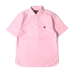 【新品】BROOKS BROTHERS ブルックスブラザーズ シャツ サイズ:M / ワンポイント ゴールデンフリース 刺繍 オックスフォード ボタンダウン プルオーバー 半袖 シャツ / MADE IN USA / ピンク / トップス カジュアルシャツ