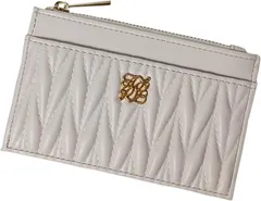 Crossmarbery(クロスマーベリー) 薄型 フラグメントケース レディース ミニ財布 おしゃれ お札 ウォレット スリム 可愛い キルティング 薄い カードケース 薄型財布 小銭入れ付き R67(アイボリー)