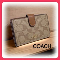 COACH ジョージー スモール ウォレット カラーブロック×シグネチャー