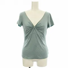 アルマーニ コレツィオーニ ARMANI COLLEZIONI Vネック カットソー K62M53 半袖 Tシャツ 40 水色 ライトブルー /☆G ■MU