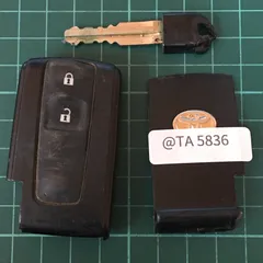 TA5836 点灯 A刻印 トヨタ 純正 スマートキー 2ボタン キーレス リモコン プリウス 20系 bB パッソ ラッシュ テリオス等