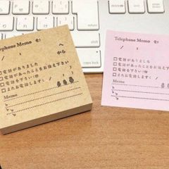 【 電話伝言メモ 】ふせん用ハンコ　大 No.3