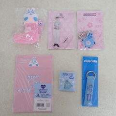 ASTRO ROROHA ヌンヌ ぬいぐるみキーホルダー/POP UP CARD/キーリング/アクリルスタンド/ピンズ まとめて6点セット【IO