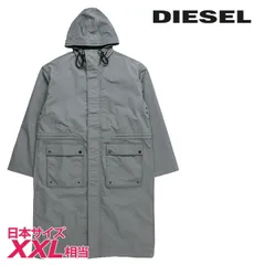 新品・未使用 ディーゼル DIESEL [XXLサイズ相当] ロングコート メンズ オーバルDバックロゴ 防水 オーバーサイズ J-ARNULF-NW