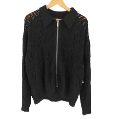 ノーアイディー NO ID. シアーニットZIPシャツBLZ メンズ ONE SIZE のサムネイル