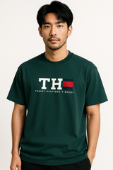 Tシャツ　トミーヒルフィガー  TommyHilfiger　グリーン　Mサイズ　※Used