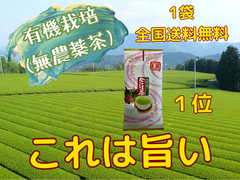 全国 送料無料 健康 安心安全作った人の顔が見える作った人の顔が見える 知覧茶 有機栽培 無農薬茶　煎茶 松　100g
