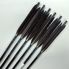 【現品限り】弓道 矢 近的ジュラ矢 EASTON 2015シャフト 黒手羽 6本組 [M16]