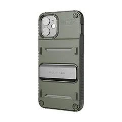 VRS iPhone12mini 対応 ケース 耐衝撃 TPU 携帯ケース 背面 キック スタンド(グリーンｘメタルブラ iPhone12mini)