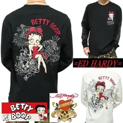 エドハーディー ベティーブープ Tシャツ/ロンT ベティブープ コラボ イーグル/タイガー/スカル/ラブキル ED HARDY BETTY BOOP メンズ/レディース 長袖 ブラック/ホワイト サイズM-L-XL-XXL BED-2507 ネバーマインド