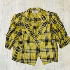 GIVENCHY　ジバンシイ　ヴィンテージ　 チェック柄　ハーフスリーブジャケット