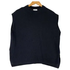 PLST プラステ 畦編み ニットベスト sizeS/ブラック
