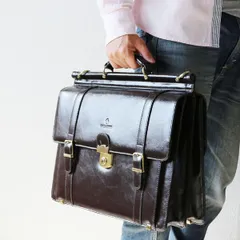【特価】高機能 革 牛革 ダレスバッグ 両被せ メンズビジネスバッグ 2WAY 鍵付き 防水加工 ブリーフケース A4ファイル対応 父の日 おすすめ 【アウトレット】【QSM-140】