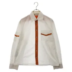 MARNI (マルニ) 20SS バイカラー オーバーサイズ コットン 長袖シャツ ホワイト CUMU0128Q0 STN932のサムネイル