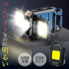 COBライト カラビナライト マグネット 小型 作業灯 ライト ミニライト 緊急照明用 カメラ用穴 マルチライト ミニ投光器 Type-C充電式 高輝度 磁石付き アウトドア ミニ キーホルダー ランタン 小型ライト COB