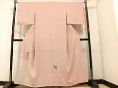 平和屋着物●訪問着　江戸小紋　友禅　手描き　鮫小紋柄　童子花鼓文　暈し染め　正絹　逸品　AAAZ4941ph