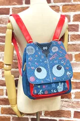 EyeTheme(アイテーマ) 目玉  2wayリュック バックパック ワンショルダーデニム キラキラ ラインストーン ET2030D-A