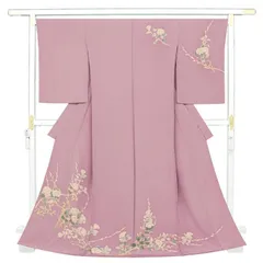 新品 本加賀友禅 新納智英 落款 桜 着物 正絹 仕付け糸付 訪問着 5123 新品 本加賀友禅 新納智英 落款 桜 着物 正絹 仕付け糸付 訪問着