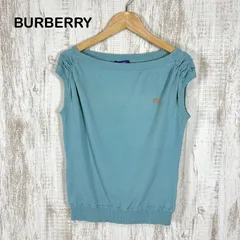 BURBERRY BLUE LABEL バーバリーブルーレーベル ホースロゴ刺繍 フレンチスリーブ カットソー ノースリーブ トップス ライトブルー 水色